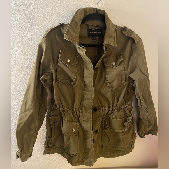 Banana Republic Army Green Cute Utility Jacket sz XS. - Picture 1 of 3
